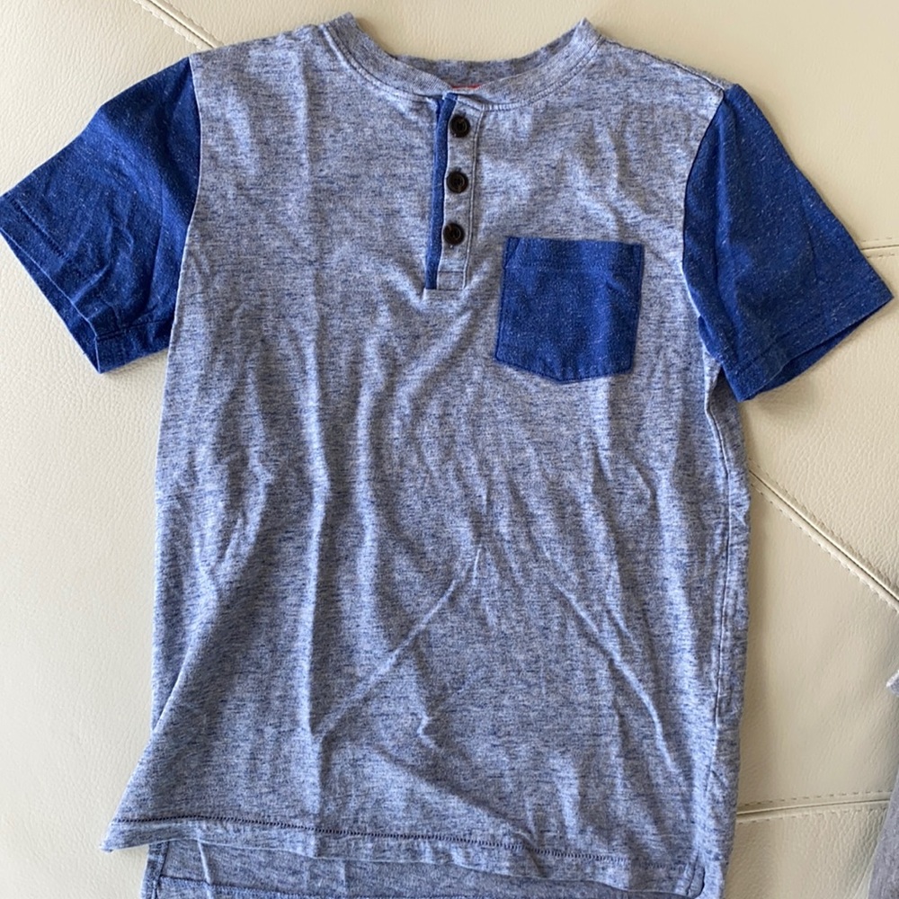Cotton three button pocket tee Sz 10-12